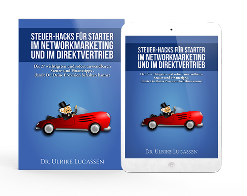 Steuer-Hacks für Networkmarketer Buch und Tablet